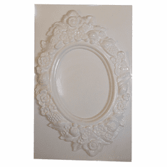 XL FLORAL OVAL FRAME PLASTER MOLD (XL) (18" x 28.5")