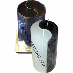 YIN YANG PILLAR CANDLE MOLD (3.5" X 6")
