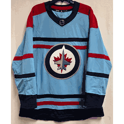 adidas Winnipeg Jets Anniversary Mens Authentic Jersey, Size 50/Medium (Flaw, read description)