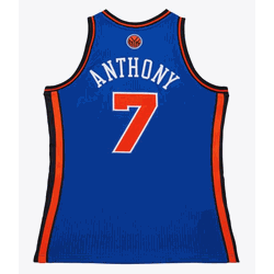Carmelo Anthony New York Knicks 2010-11 Men's Blue Authentic Jersey