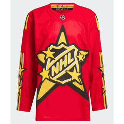 Men's 2024 NHL All-Star Game adidas x drew house Red Authentic Jersey, Size 60/3X