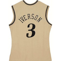 Mitchell & Ness Allen Iverson Philadelphia 76ers Khaki/Black HWC Mens Swingman Jersey