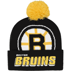 Mitchell & Ness Boston Bruins Pom Knit Hat