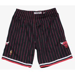 Mitchell & Ness Chicago Bulls 1996-97 Men's Pinstripe Alternate Swingman Shorts (Medium & Large)