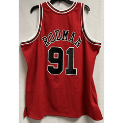Mitchell & Ness Chicago Bulls Rodman 1997-98 Mens Swingman Jersey, Size 2X (Flaw, read description)