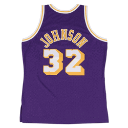 Mitchell & Ness Los Angeles Lakers Magic Johnson 1984 Mens Purple Swingman (4XL)