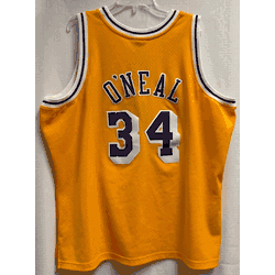 Mitchell & Ness Los Angeles Lakers O'Neal 1996-97 Mens Swingman Jersey, Size 2X (Flaw, read description)