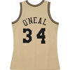 Mitchell & Ness Los Angeles Lakers Shaquille O'Neal Khaki and Black 1996-1997 Mens Swingman Jersey