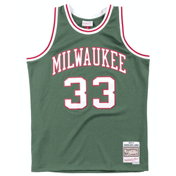 Mitchell & Ness Milwaukee Bucks Jabbar 1970-71 Men's Green Swingman Jersey (Large)