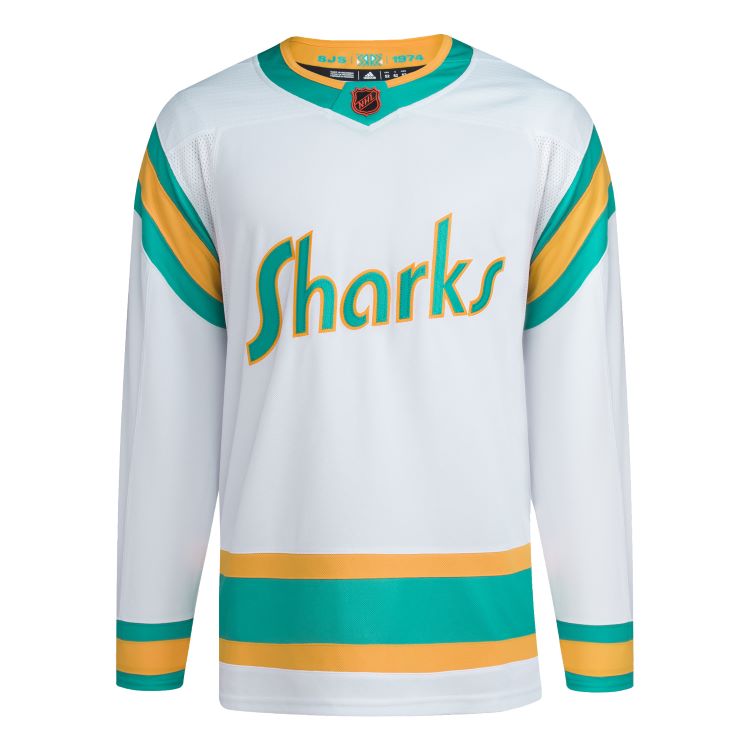 San Jose Sharks Reverse Retro 2022 Adidas Mens Jersey