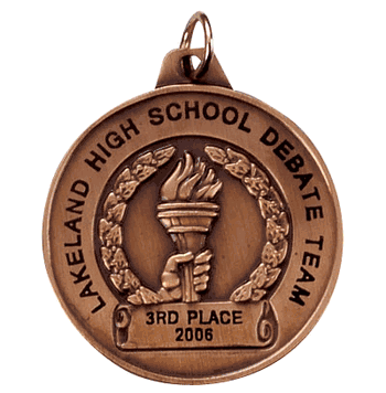 1 1/2" TCM Series Medal - Bronze General Achievement - Click to enlarge