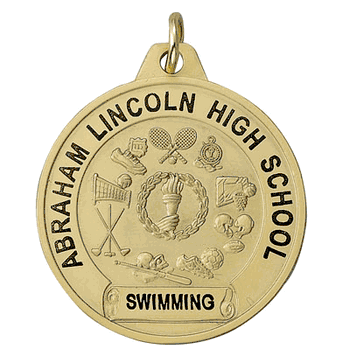 1 1/2" TCM Series Medals - Gold All Sports - Click to enlarge