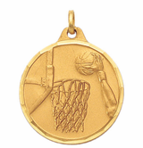 1 1/4" Basketball Hoop Medal