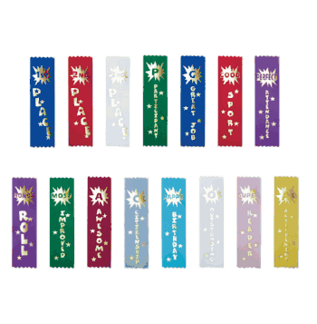 1-5/8" x 6" Printed Recognition Ribbons (Pinked Top) - Click to enlarge