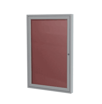 1 Door Letter Board with Satin Frame, 24"H x 18"W, Burgundy - Click to enlarge