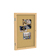 1 Door Natural Cork Bulletin Board with Oak Wood Frame, 3'H x 2'W - 2