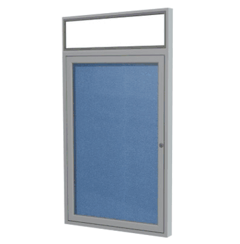 1 Door Lighted Vinyl Bulletin Board, 36"H x 30"W, Ocean - Click to enlarge