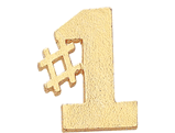 #1 Gold Lapel Pins