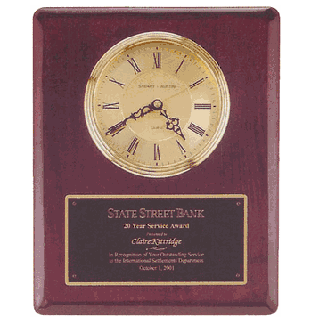 10" x 13" Rosewood Clock - Click to enlarge