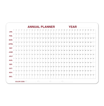 12 Month Whiteboard Calendar with Radius Corners, 2'H x 3'W - Click to enlarge