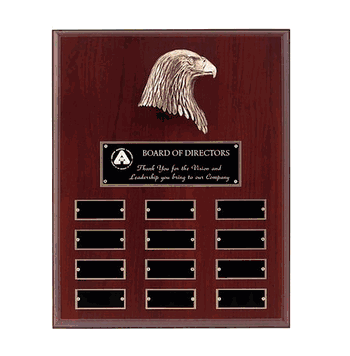 12 Plate Name Plaque with Eagle - Click to enlarge