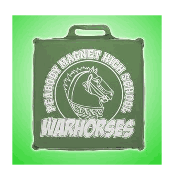 12" Square 1" Thick Vinyl Bleacher Seat Cushions - Click to enlarge