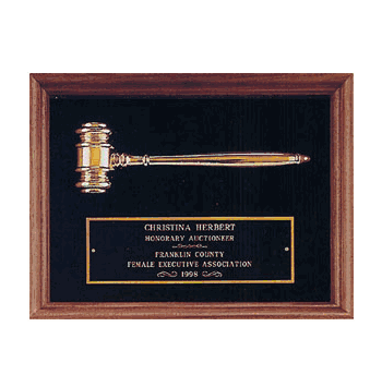 13" x 10" Shadowbox Gavel Plaque - Click to enlarge