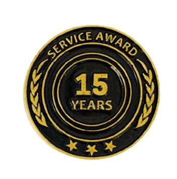 15 Year Service Lapel Pin - Click to enlarge