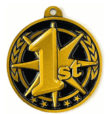 1st Place Award Medal - Antique Gold
