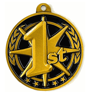 1st Place Award Medal - Antique Gold - Click to enlarge