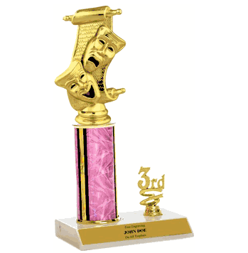 1st Place Drama Trophy with Place Trim (1st, 2nd, or 3rd) - Click to enlarge