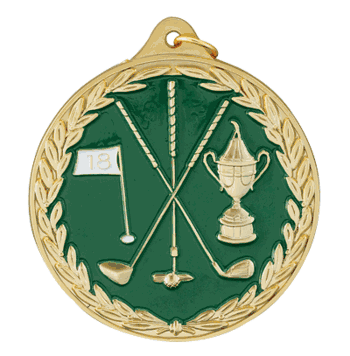 2 1/2" Color Golf Medal - Click to enlarge