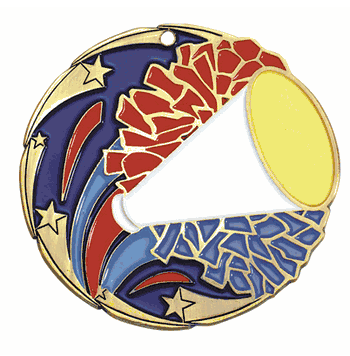 2 1/2" TC Series Color Cheer Medal - Click to enlarge