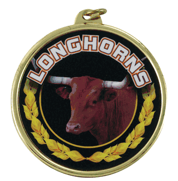 2 1/4" Longhorns Medal - Click to enlarge