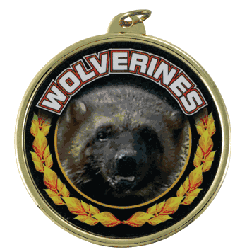 2 1/4" Wolverines Medal - Click to enlarge