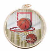 2 3/16" Color Basketball Medal