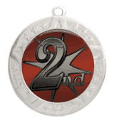 2 3/4" Medal: 2nd Place (Sliver)