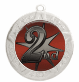2nd Place Medal (Sliver) - 2 3/4"