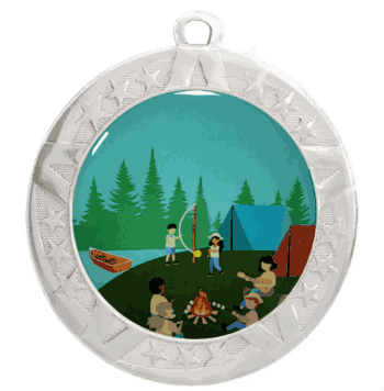 2 3/4" Silver Frame Medal: Camp / Campers - Click to enlarge