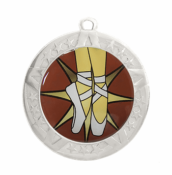 Dance Award Medal - Silver Frame, 2 3/4" - Click to enlarge