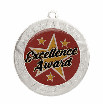 Excellence Award Medal - Silver Frame, 2 3/4" - Click to enlarge