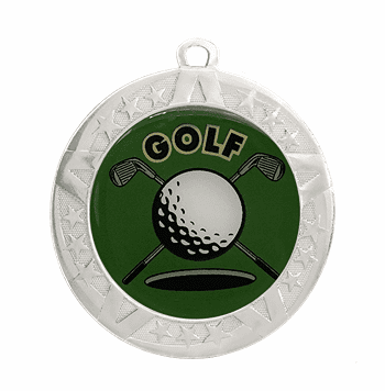 Golf Medal - Silver Frame, 2 3/4" - Click to enlarge