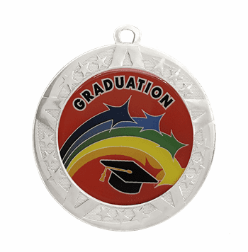 Silver Graduation Award Medal, 2 3/4" - Click to enlarge