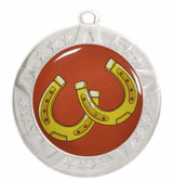 Silver Horseshoes Award Medal, 2 3/4"