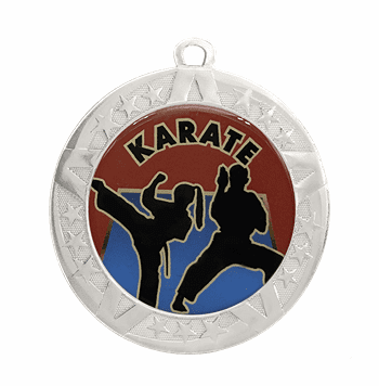 Silver Karate Award Medal, 2 3/4" - Click to enlarge
