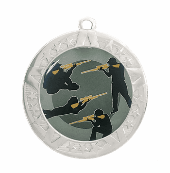 Rifle Award Medal - Silver Frame, 2 3/4" - Click to enlarge