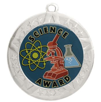 2 3/4" Silver Frame Medal: Science - Click to enlarge