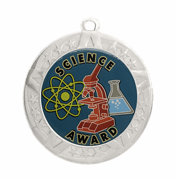 Science Award Medal - Silver Frame, 2 3/4" - Click to enlarge