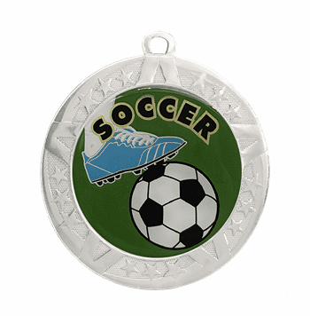 Soccer Medal - Silver Frame, 2 3/4" - Click to enlarge