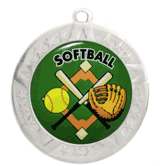 2 3/4" Silver Frame Medal: Softball